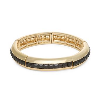 Nine West Gold-Tone Polished Stretch Bracelet