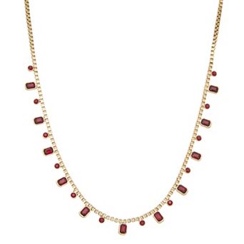 Nine West Gold-Tone Polished Studded Collar Necklace
