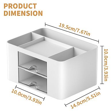 5 Slot Dual Drawer Pen Holder