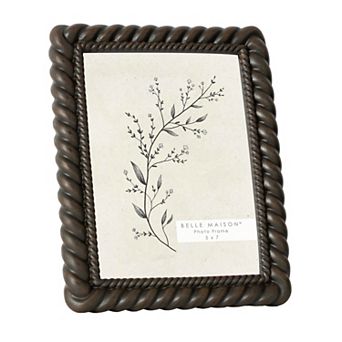 Belle Maison Dark Brown Braided 5x7 Photo Frame