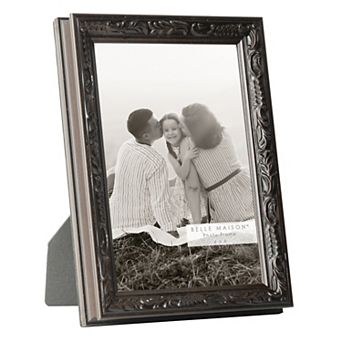 Belle Maison Dark Brown Ornate Wood 4x6 Photo Frame