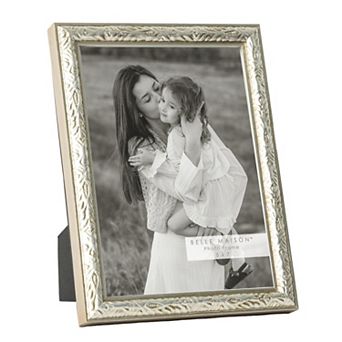 Belle Maison Silver Ornate Wood 5x7 Photo Frame