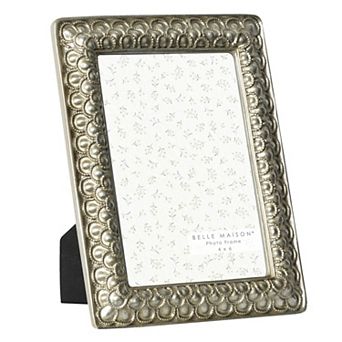 Belle Maison Silver Finish Ornate 4x6 Photo Frame