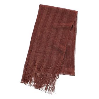 CTM Women's Shimmering Fringe Evening Shawl Scarf