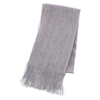 CTM Women's Shimmering Fringe Evening Shawl Scarf