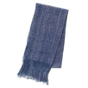 CTM Women's Shimmering Fringe Evening Shawl Scarf