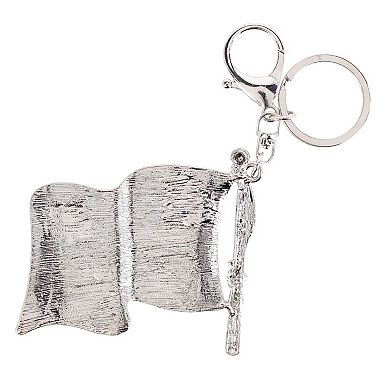 CTM Women's Old Faithful Rhinestone Embellished Bag Charm & Keychain