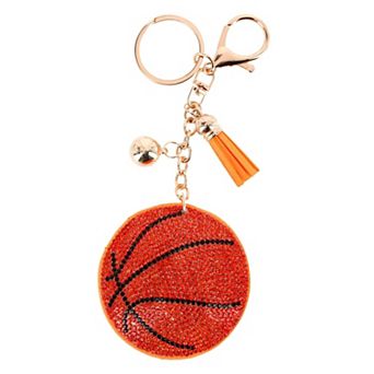 CTM Women's Rhinestone Basketball Bag Charm & Key Chain