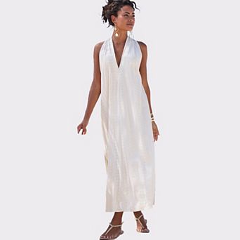 Lascana Women's Metallic Column Maxi Dress