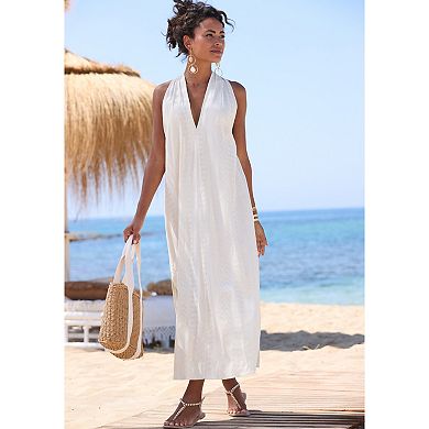 Lascana Women's Metallic Column Maxi Dress