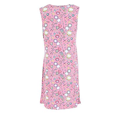 5 More Minutes Women's Makeup Patterned Sleeveless Nightgown