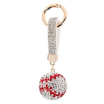 CTM Women's Rhineston Baseball Bag Charm