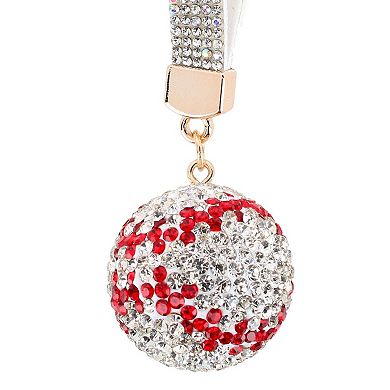 CTM Women's Rhineston Baseball Bag Charm