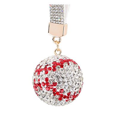 CTM Women's Rhineston Baseball Bag Charm
