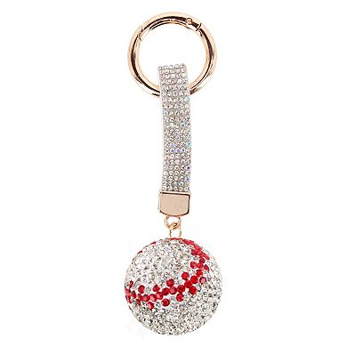 CTM Women's Rhineston Baseball Bag Charm