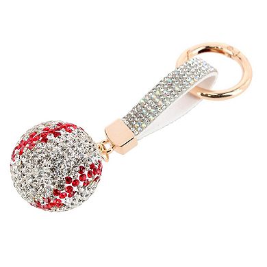 CTM Women's Rhineston Baseball Bag Charm