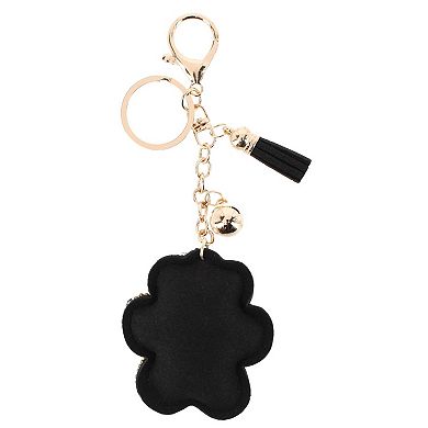 CTM Women's Rhineston Dog Paw Bag Charm & Key Chain