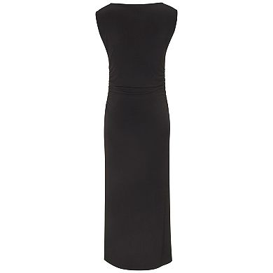 Lascana Women's Boat Neck Fitted Maxi Dress