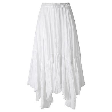 Joe Browns Women's Plus Size Handkerchief Hem Crinkle Midi Skirt