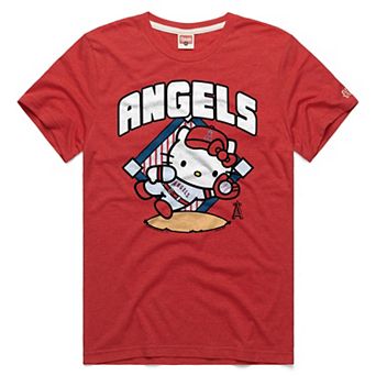 Unisex Homage Red Los Angeles Angels Hello Kitty Tri-Blend T-Shirt