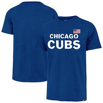 Men's '47 Royal Chicago Cubs Heritage U.S. Flag T-Shirt