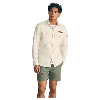 Men's Cream New York Knicks Legend Sweater Button-Up Shirt