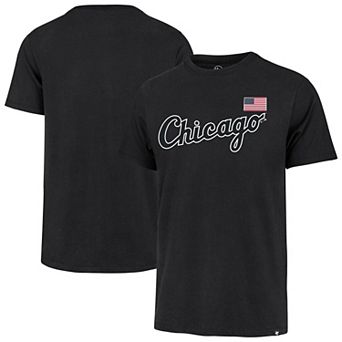 Men's '47 Black Chicago White Sox Heritage U.S. Flag T-Shirt