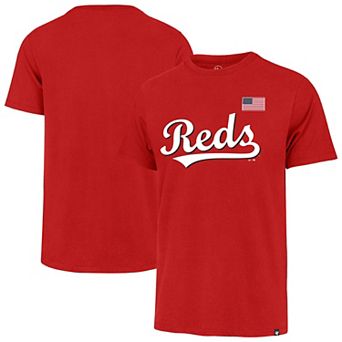 Men's '47 Red Cincinnati Reds Heritage U.S. Flag T-Shirt