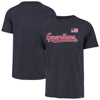 Men's '47 Navy Cleveland Guardians Heritage U.S. Flag T-Shirt