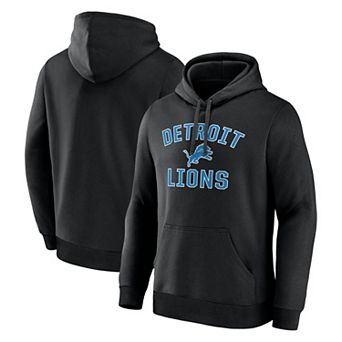 Men's Logo Athletic Black Detroit Lions Arch Victory Hoodie