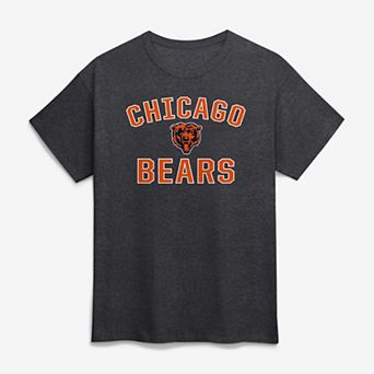 Men's Logo Athletic Charcoal Chicago Bears Cotton Victory Arch T-Shirt