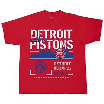 Unisex Stadium Essentials Red Detroit Pistons Hideout Boxy T-Shirt