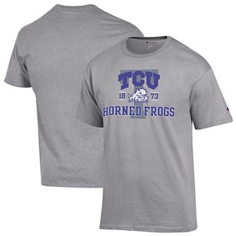 Men's Champion Heather Gray TCU Horned Frogs Varsity T-Shirt