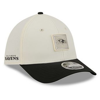 Men's New Era Cream/Black Baltimore Ravens 2026 NFL Training Camp 39THIRTY Flex Hat