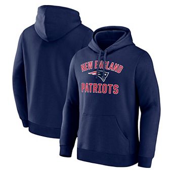 Men's Logo Athletic Navy New England Patriots Arch Victory Hoodie