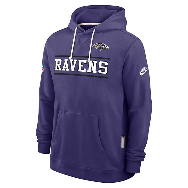 Men's Nike Purple Baltimore Ravens Standard Issue Replay Officials Alternate Dri-FIT Hoodie
