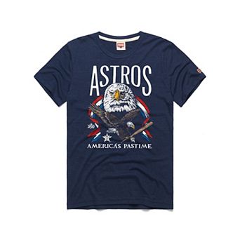 Men's Homage Navy Houston Astros America's Pastime Tri-Blend T-Shirt