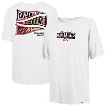Women's '47 White Cleveland Cavaliers Bow and Banner Sadie T-Shirt