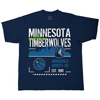Unisex Stadium Essentials Navy Minnesota Timberwolves Hideout Boxy T-Shirt