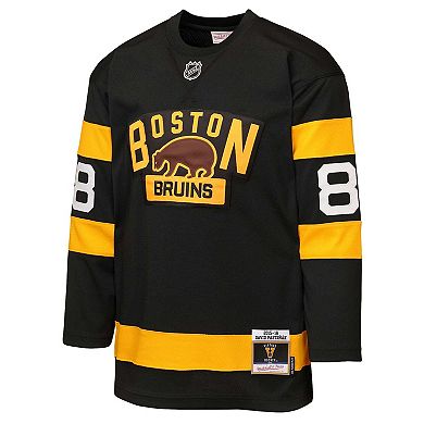 Youth Mitchell & Ness David Pastrnak Black Boston Bruins 2016 Winter Classic Power Play Jersey