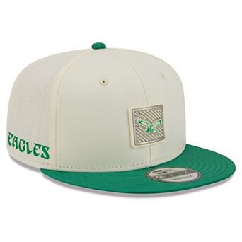 Men's New Era Cream/Kelly Green Philadelphia Eagles 2026 NFL Training Camp 9FIFTY Snapback Hat