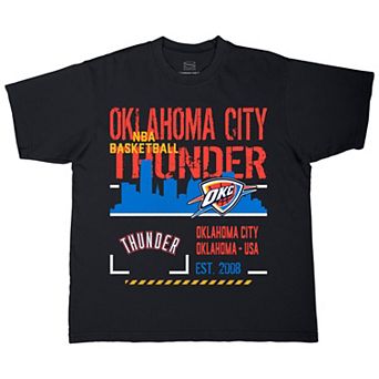 Unisex Stadium Essentials Black Oklahoma City Thunder Hideout Boxy T-Shirt