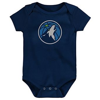 Newborn Outerstuff Navy Minnesota Timberwolves Primary Logo Creeper