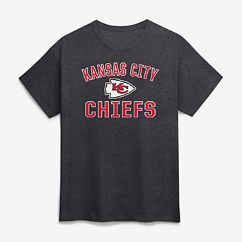 Men's Logo Athletic Charcoal Kansas City Chiefs Cotton Victory Arch T-Shirt