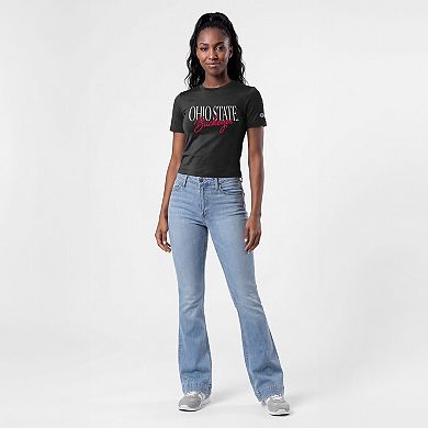 Women's Champion Black Ohio State Buckeyes Athletic Soft-Touch Fitted T-Shirt