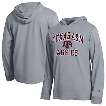 Men's Champion Gray Texas A&M Aggies High Motor All-Star Long Sleeve Hoodie T-Shirt