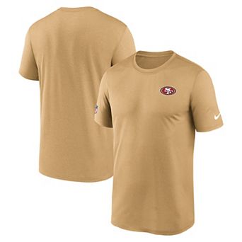 Men's Nike Gold San Francisco 49ers Sideline Legend Small Logo Dri-FIT T-Shirt