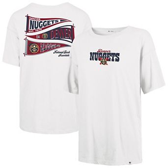 Women's '47 White Denver Nuggets Bow and Banner Sadie T-Shirt