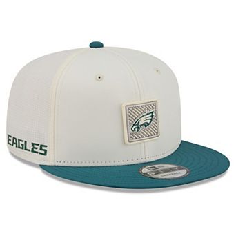 Men's New Era Cream/Midnight Green Philadelphia Eagles 2026 NFL Training Camp 9FIFTY Snapback Hat