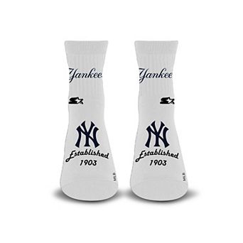 Unisex Starter White New York Yankees Established Stencil Quarter Socks